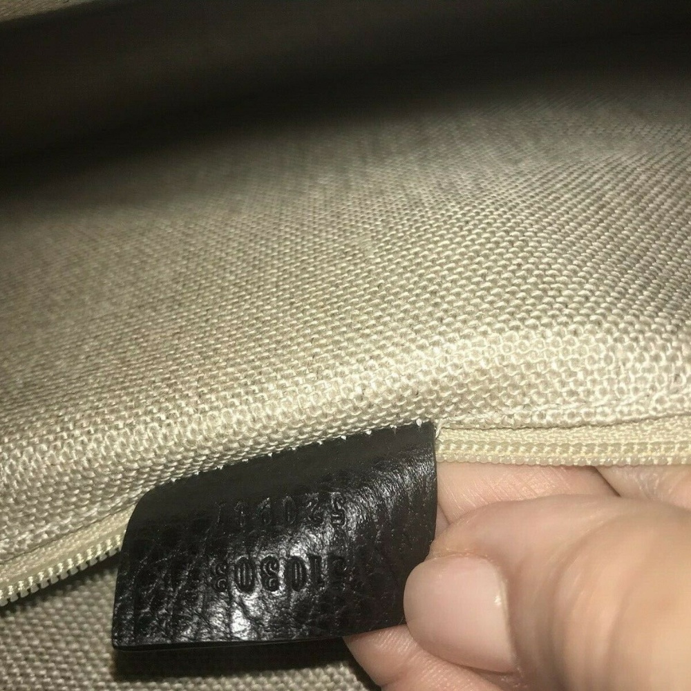 Gucci Interlocking Gg Black Medium Pebbled Leathe… - image 8